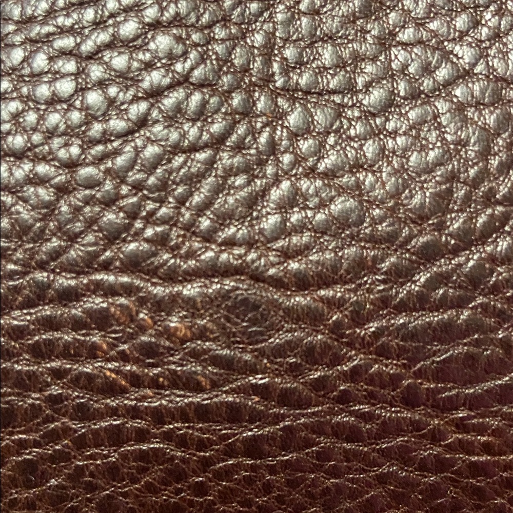 Portland Leather Dark Brown Cosmetic Case - Picture 4 of 6